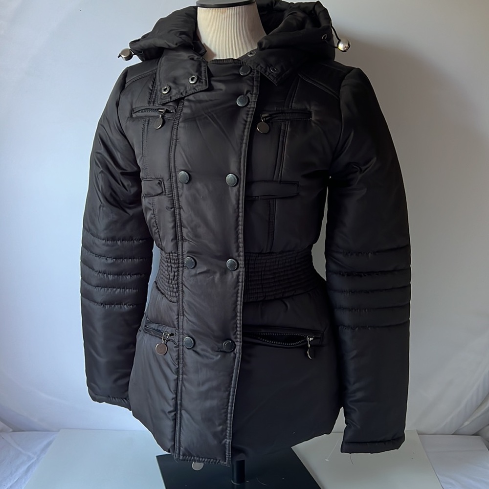 Dollhouse Coat Black Jacket Hoodie New XS - Picture 3 of 16